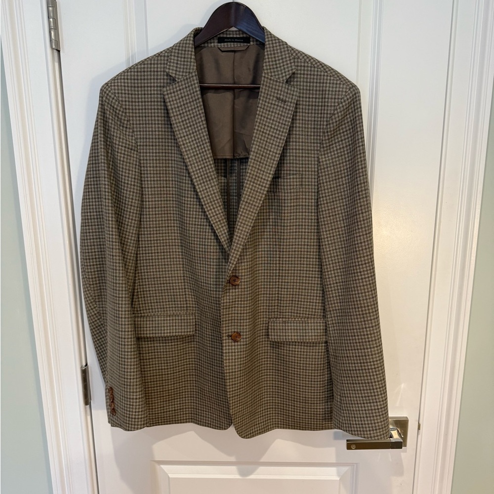 Ralph Lauren Brown Wool Blend Sport Coat with Notched Lapels